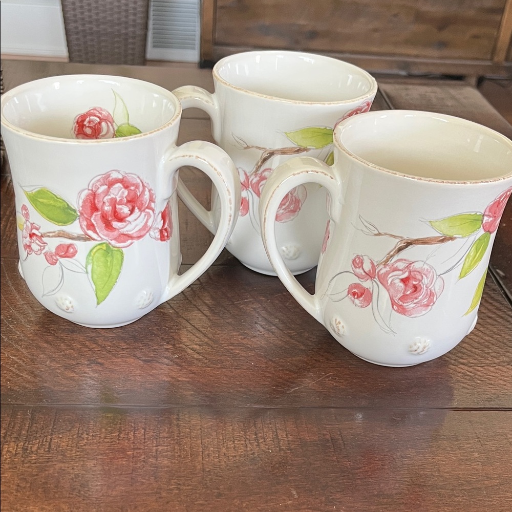 Juliska Camelia Floral Mugs
